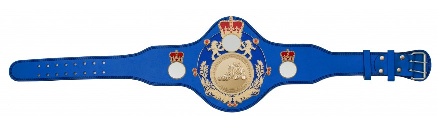 QUEENSBURY PLT LEATHER JIU JITSU CHAMPIONSHIP BELT - PLTQUEEN/BLUE/G/JJG - AVAILABLE IN 4 COLOURS